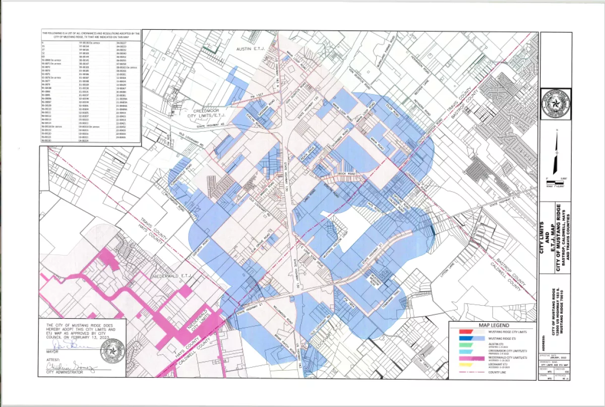 CITY OF MUSTANG RIDGE_CITY LIMITS AND ETJ MAP